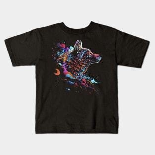 The Majestic Wolf Design Kids T-Shirt